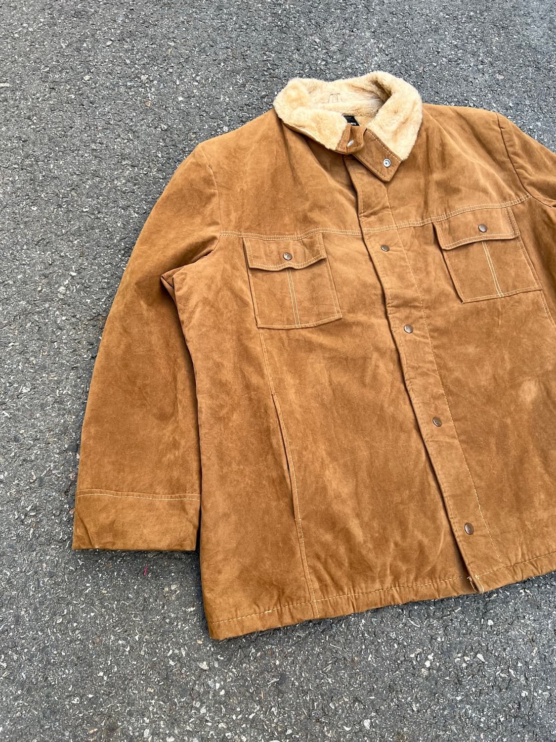 80s JC PENNEY SUEDE LEATHER 스웨이드레더 쉐르파자켓 상품이미지3