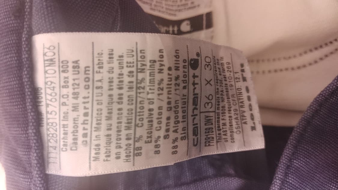 칼하트 fr네이비 팬츠 36x30 상품이미지4