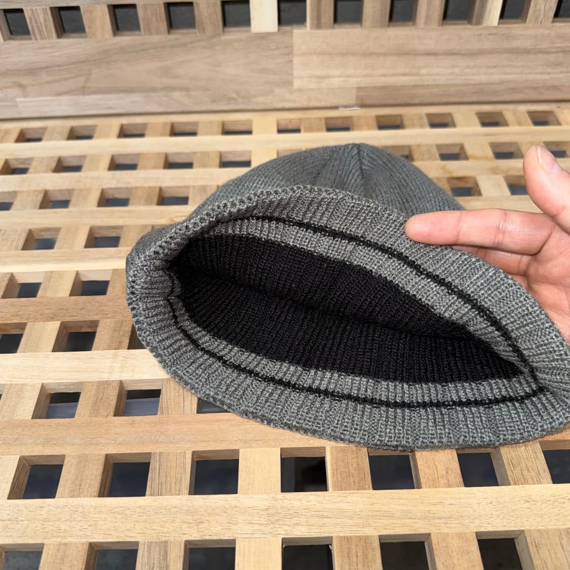 빈티지 스컬 자카드 비니 상품이미지4