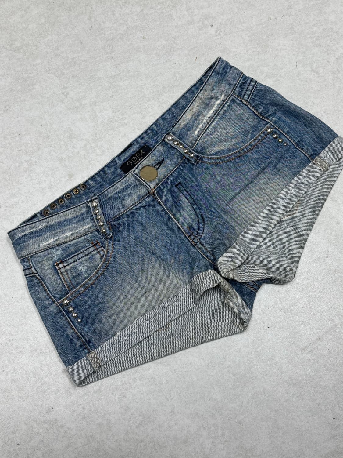 갸루 지브라 송치 스터드 숏팬츠 상품이미지2