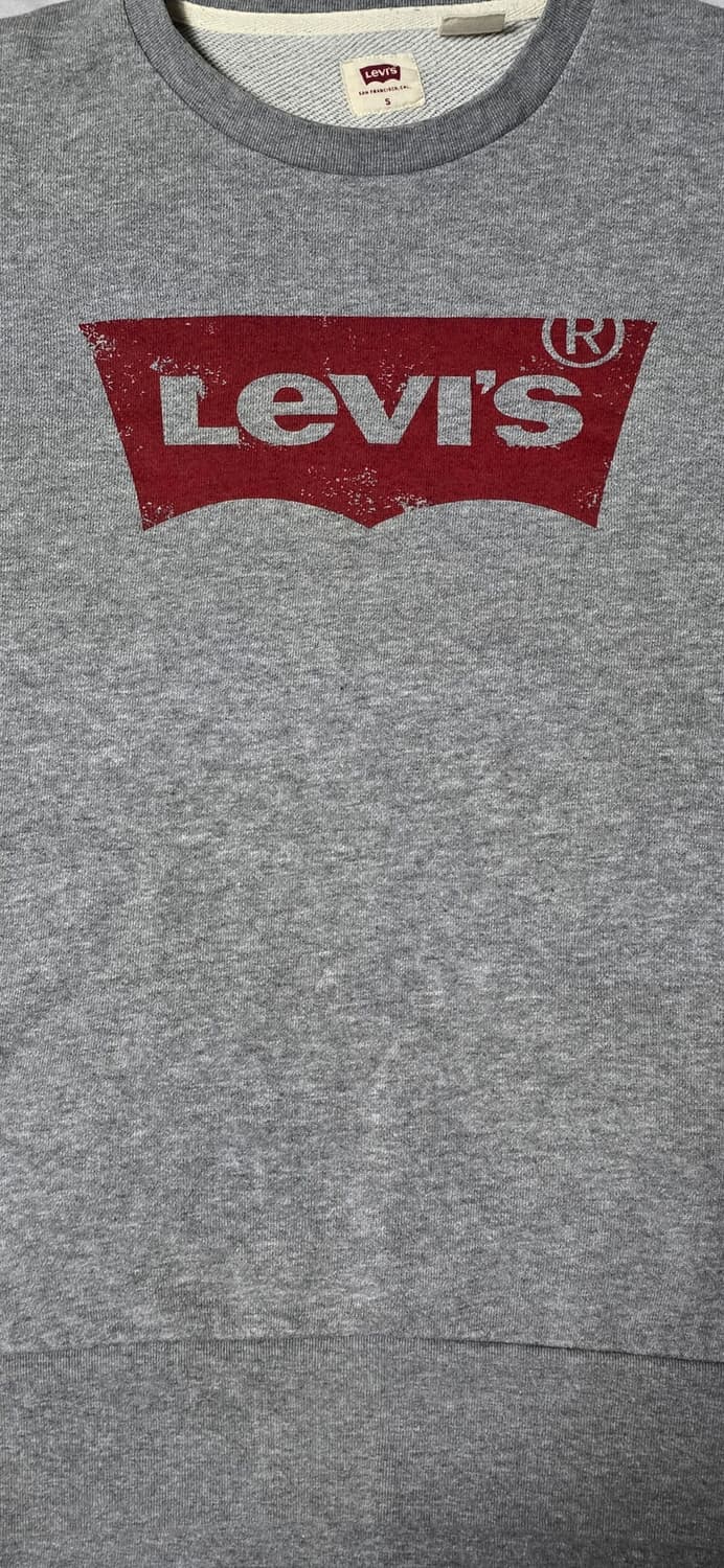 리바이스 그레이 로고 맨투맨 S 상품이미지5