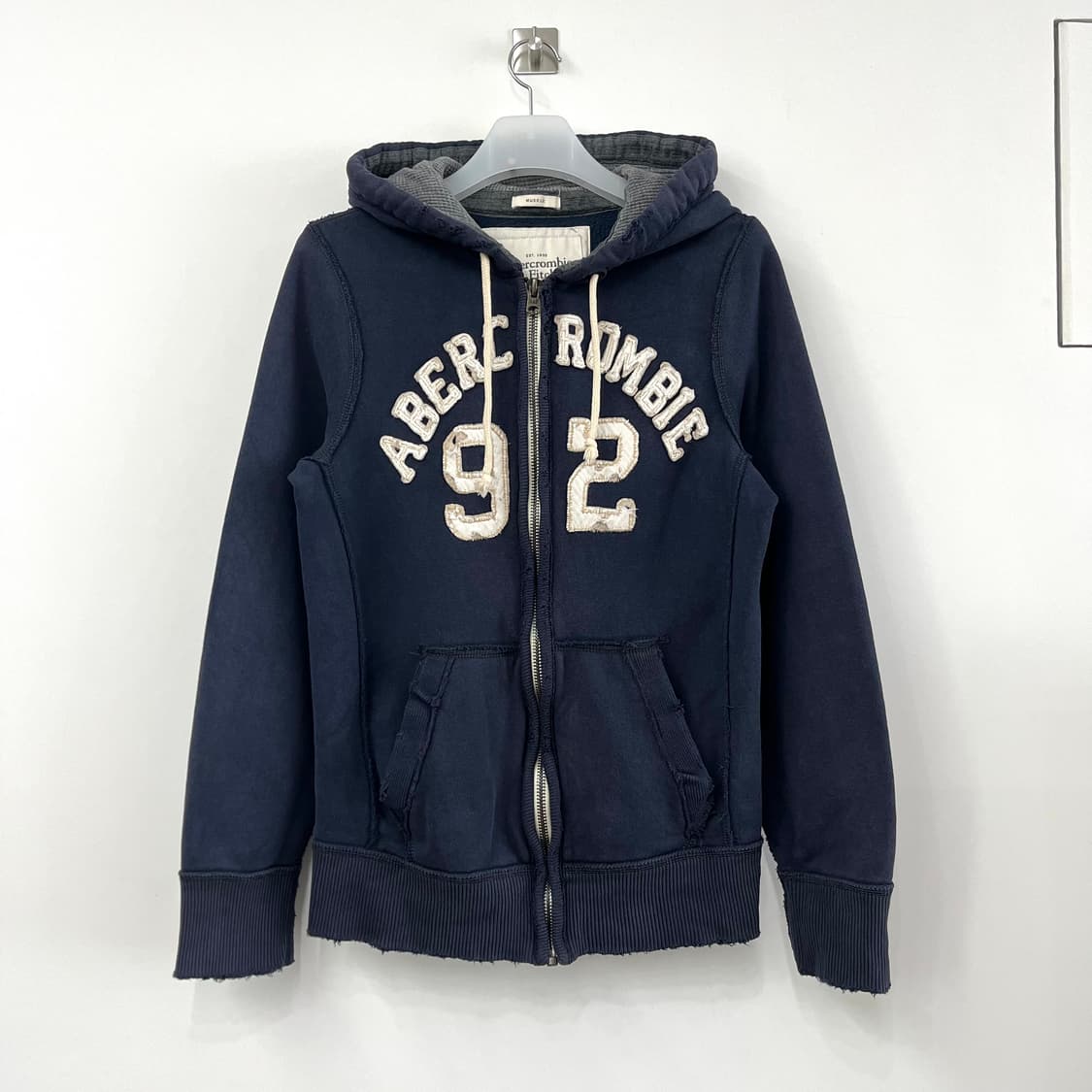 아베크롬비 자수로고 네이비 후드집업 상품이미지2