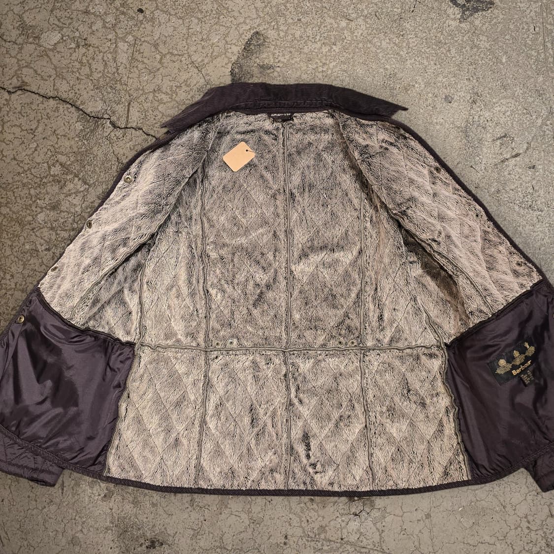 Barbour 다크 브라운 빈티지 폴라퀼트 퀼팅 자켓 상품이미지4