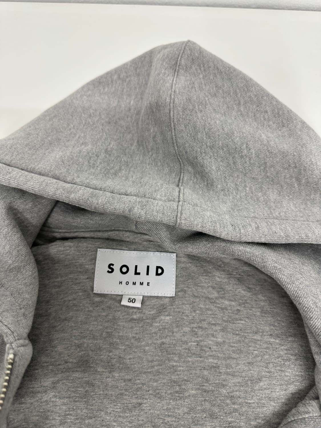 25f/w 그레이 레더 슬라이드 후드 집업(50) 상품이미지4