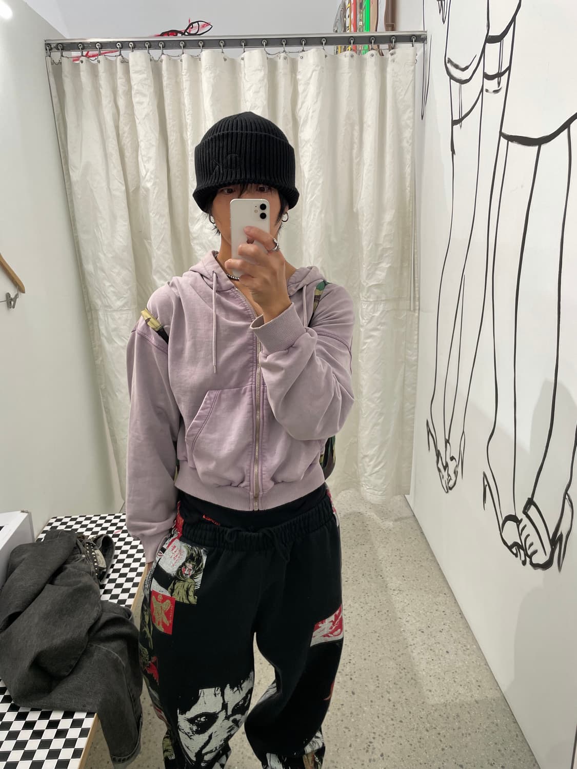 아바바브 크롭 후드 집업 상품이미지4