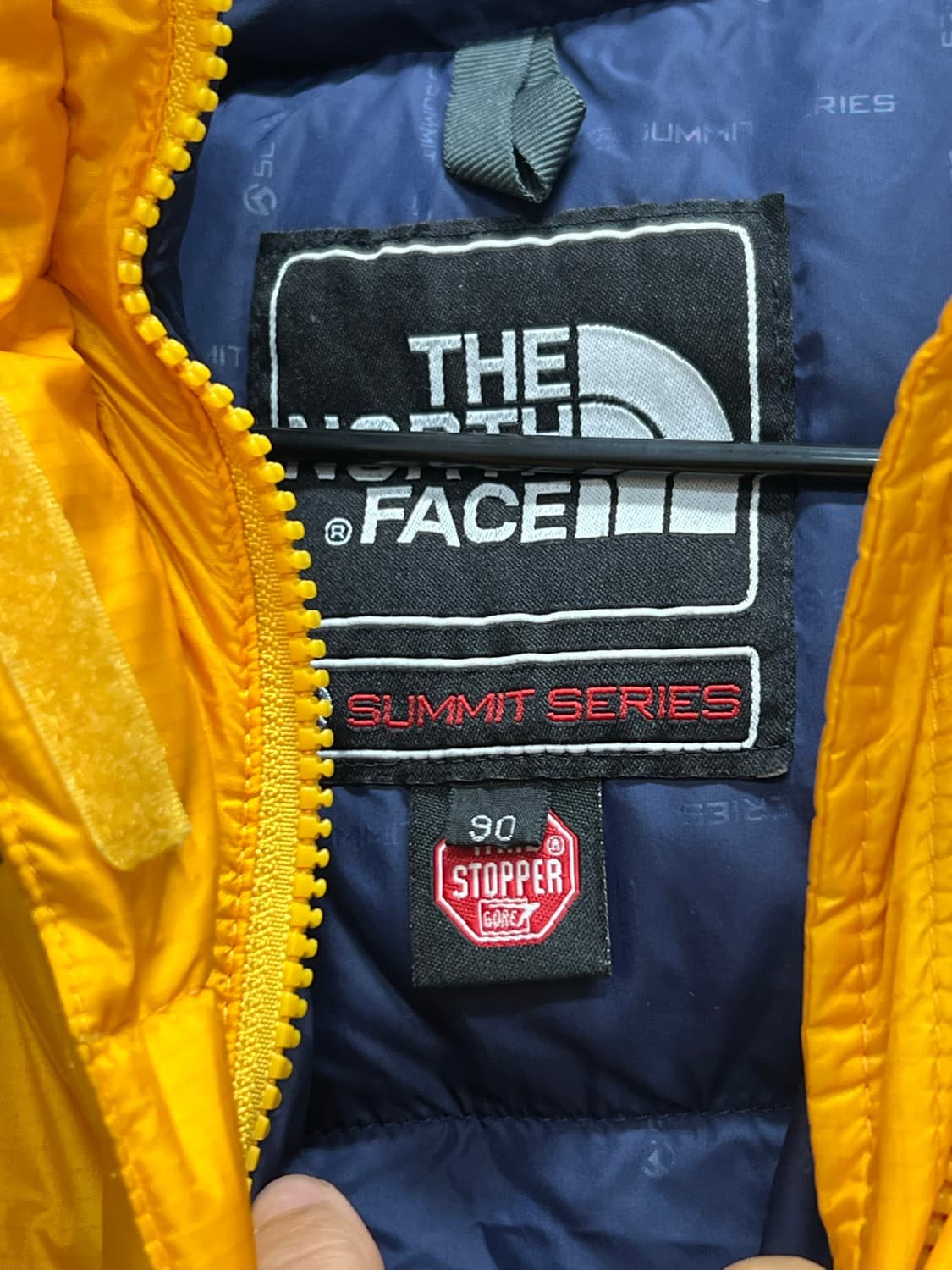 (90) 노스페이스 윈드스토퍼 드롭 700필 구스다운 패딩 자켓 옐로우 상품이미지4
