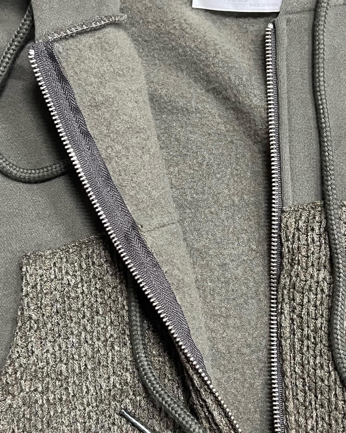 khaki crop hood zipup 상품이미지3