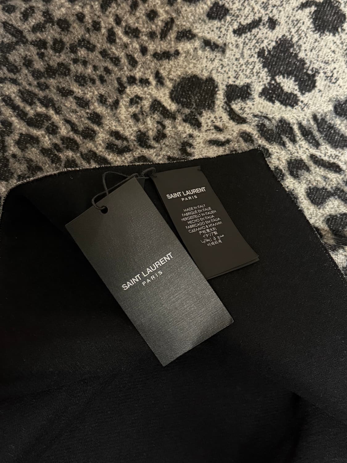 생로랑 레오파드 파리 익스클루시브 울 실크 블랭킷 상품이미지4