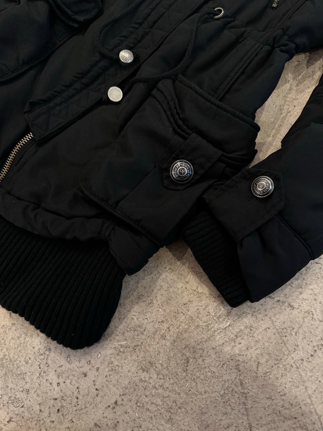 밀리터리 버튼 포인트 점퍼 상품이미지4