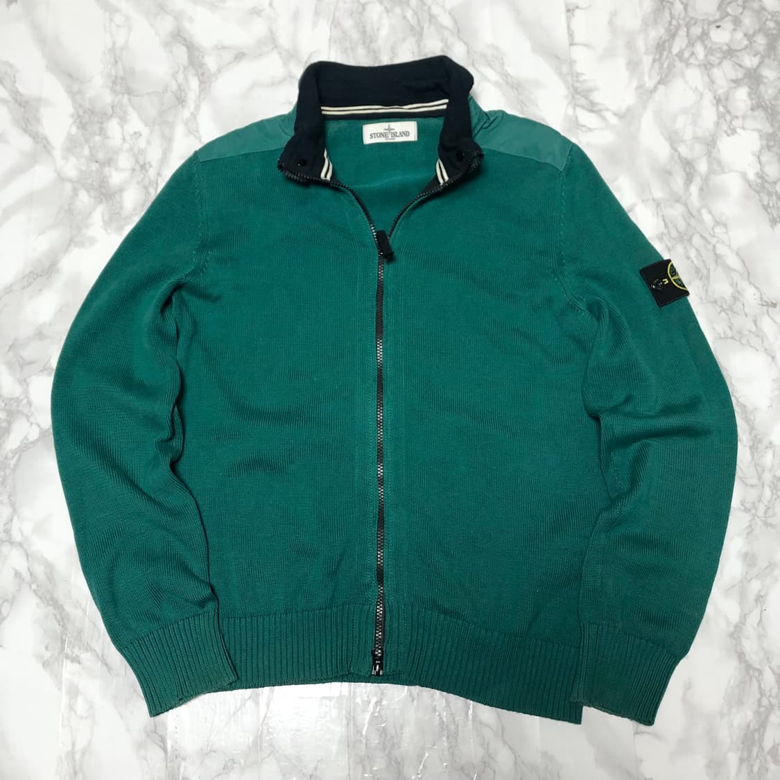 스톤아일랜드 니트 자켓 집업 유니크그린 스톤 상품이미지1