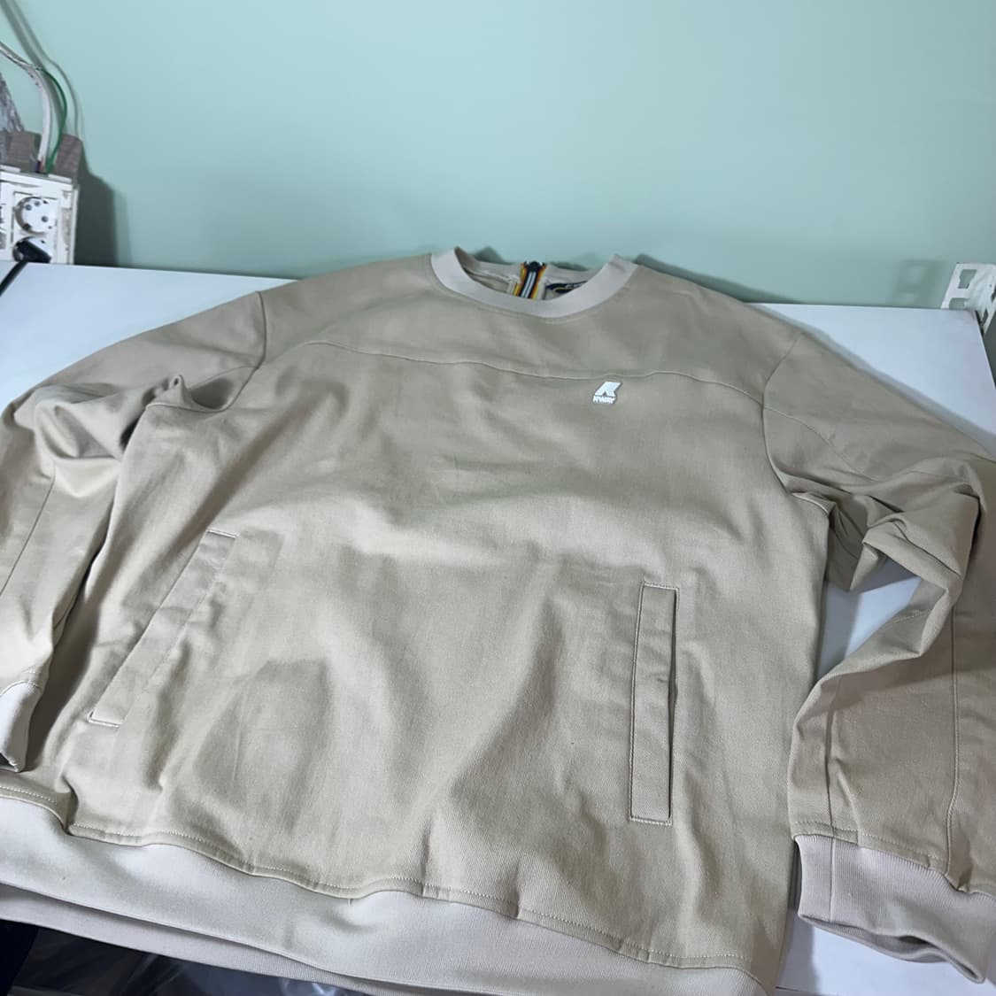 M 까웨 KWAY 베이지 캔버스코튼 맨투맨 상품이미지3