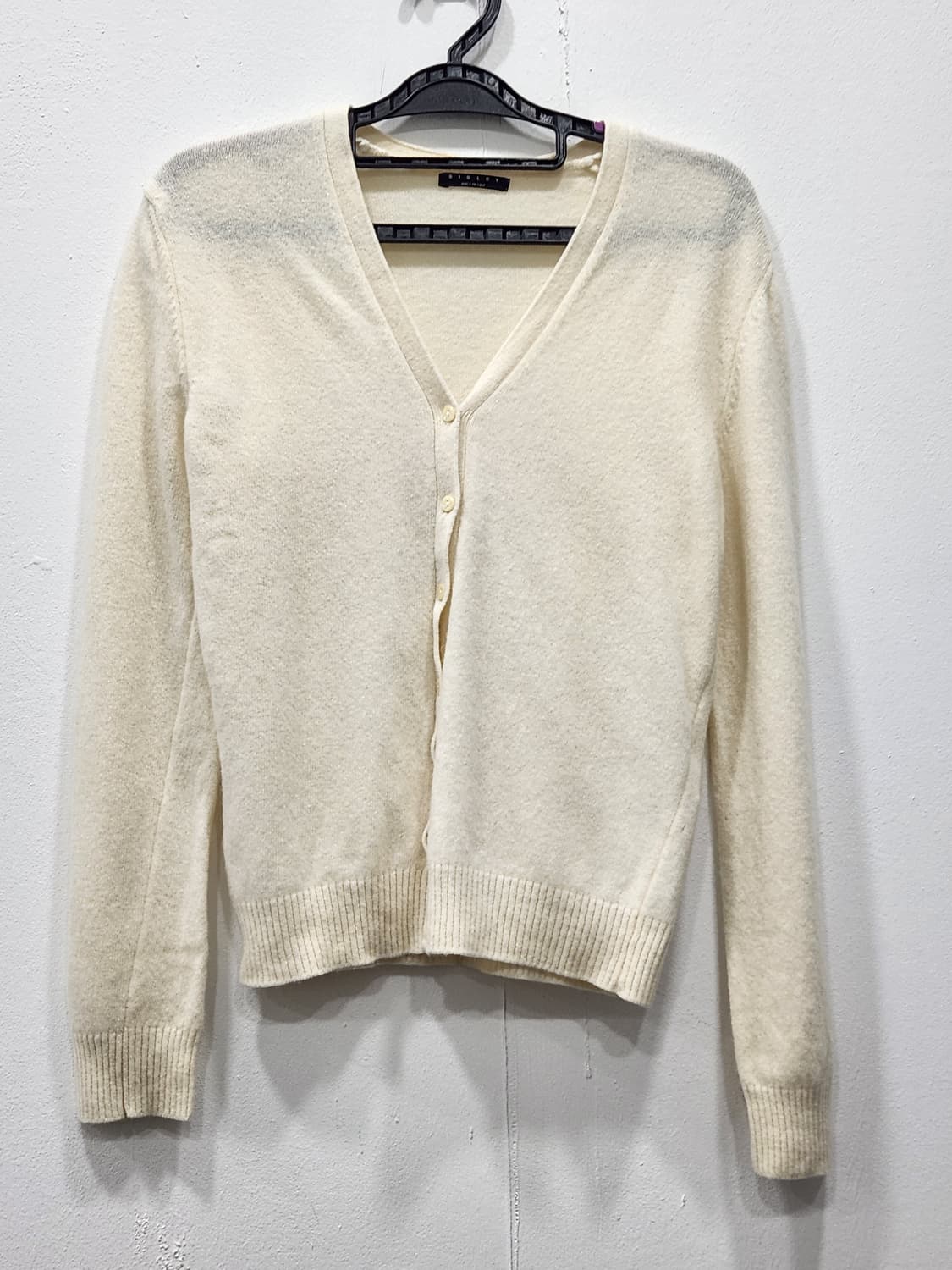 시슬리 아이보리 브이넥 가디건 상품이미지10