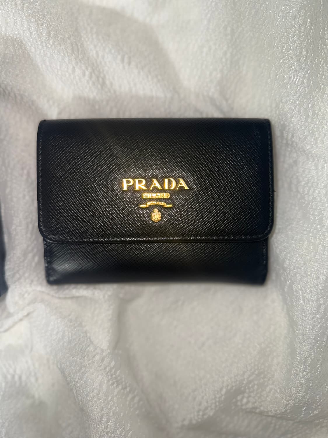 프라다 정품 중지갑 블랙 풀박스 상품이미지1