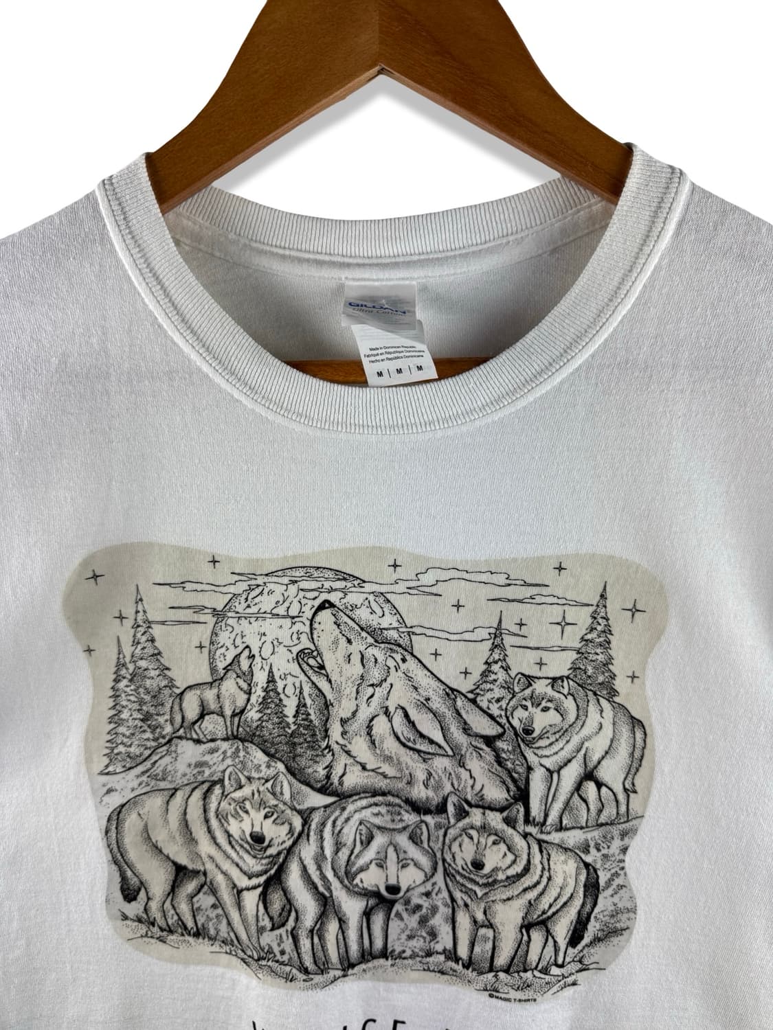 USA 울프 프린팅 티셔츠3209 상품이미지3