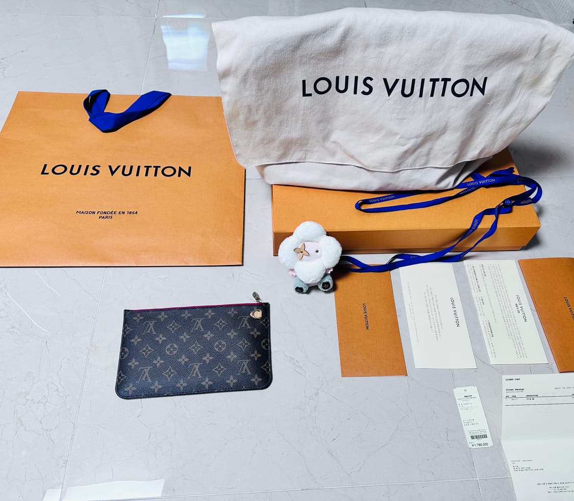 루이비통 네버풀mm 풀구성 정품 내피 레드 상품이미지6