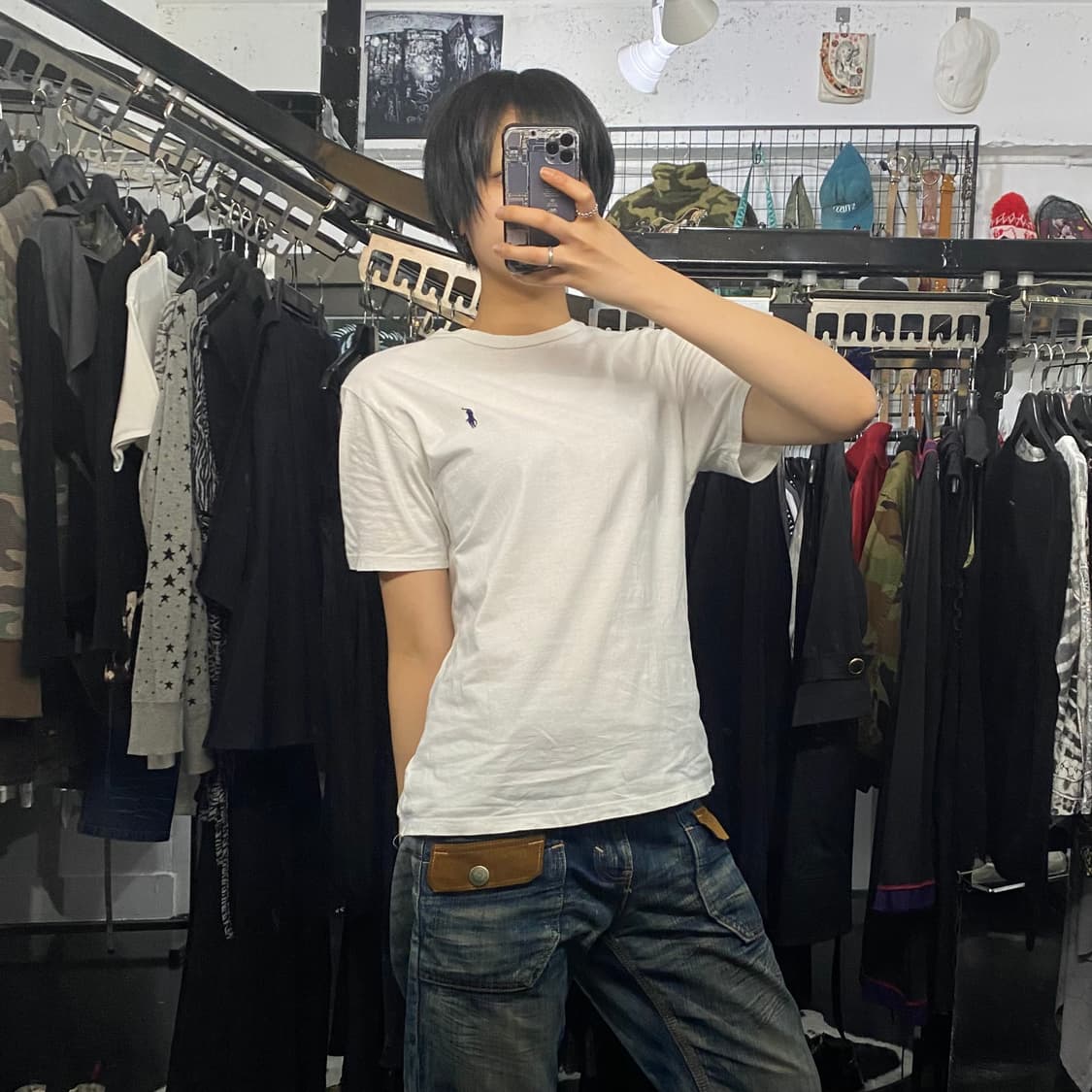 Polo Ralph Lauren 베이직 로고 자수 코튼 반팔 티셔츠 상품이미지6