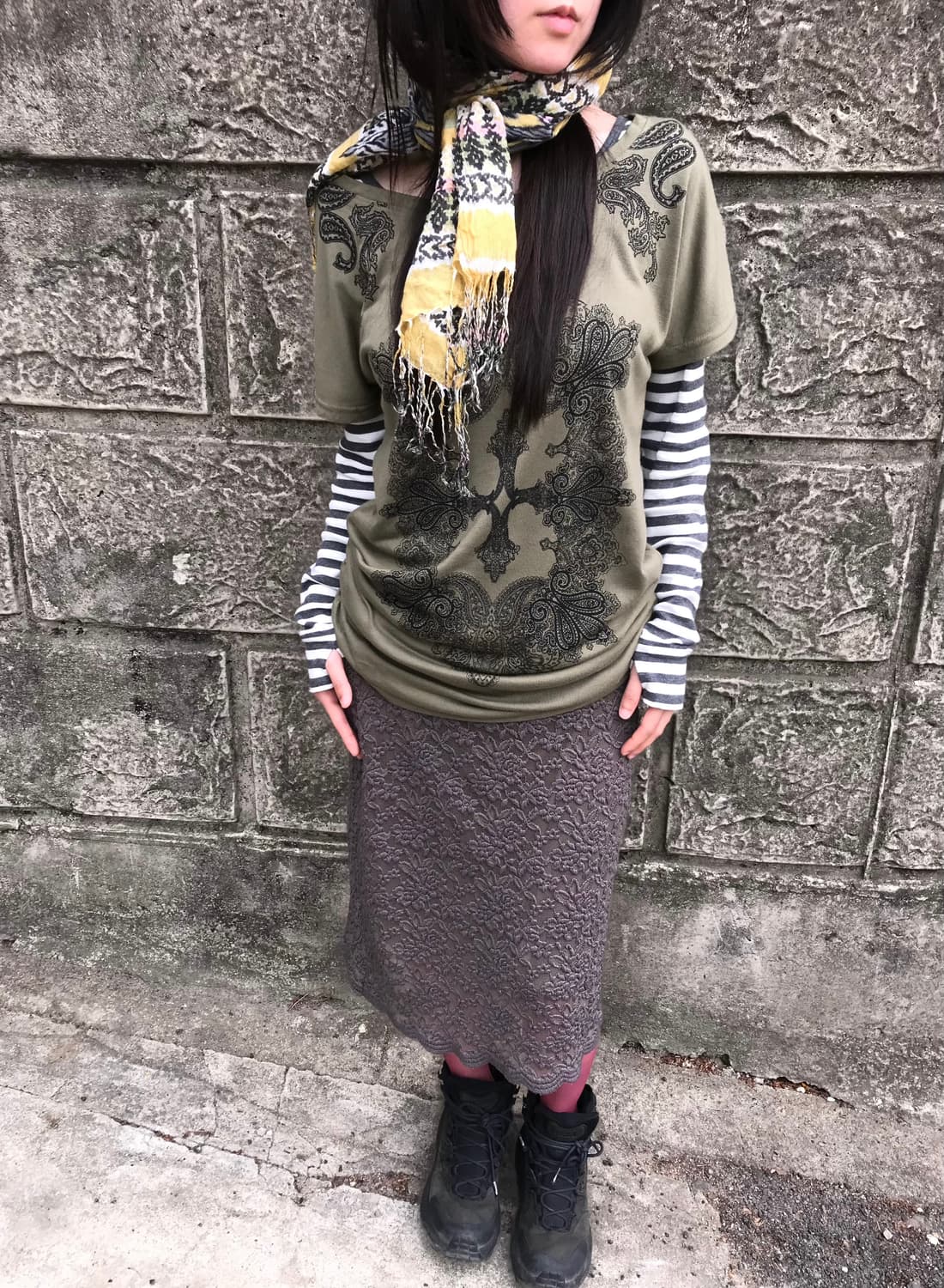 vintage pattern scarf 상품이미지5