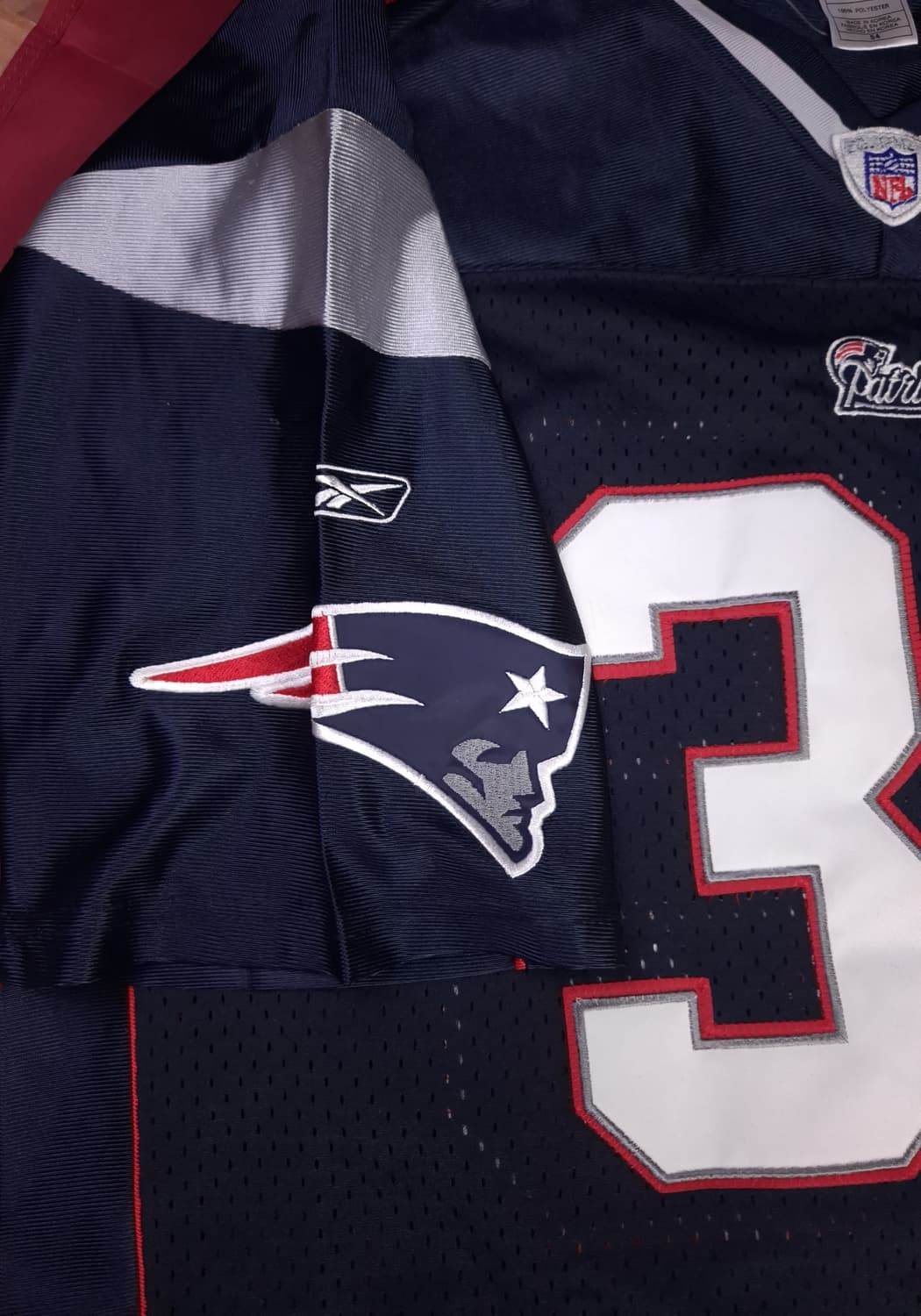 .새제품 오리지날 리복 NFL 뉴잉글랜드 패트리어 풋볼져지 상품이미지3