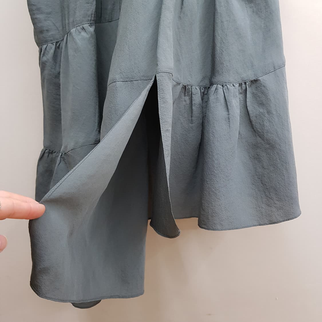 한섬 시스템 오픈카라 셔츠형 원피스 88-98-165사이즈 상품이미지5