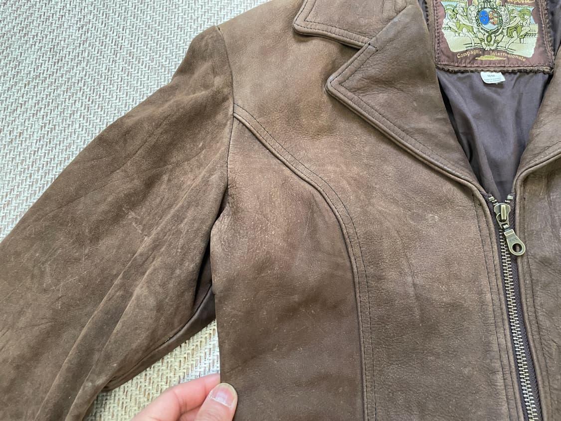 오스카 레오폴드 카우레더 지퍼 자켓 상품이미지5