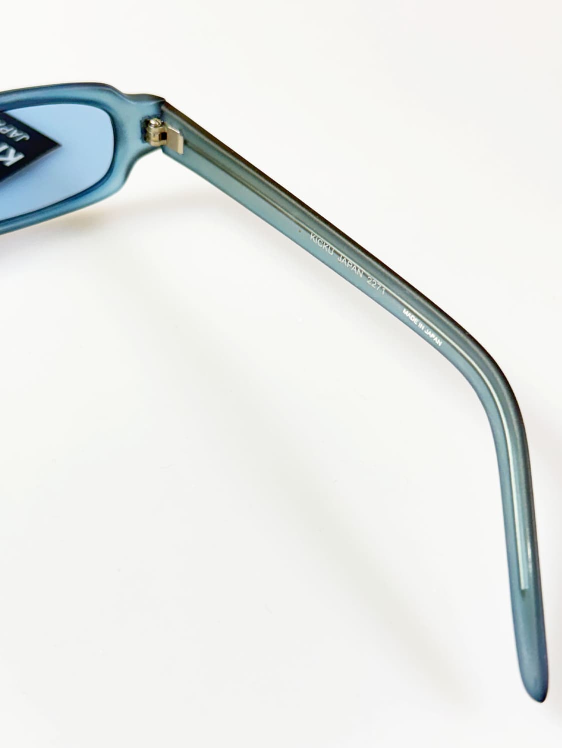 90s KICKU JAPAN 블루 스퀘어 뿔테 빈티지 틴트 선글라스 상품이미지6