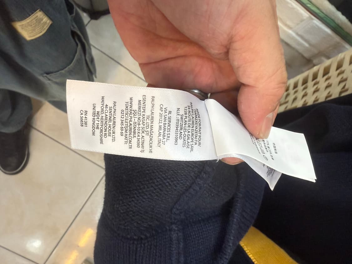 105 정품 폴로 랄프로렌 린넨핀 레터맨 가디건 팝니다 상품이미지9