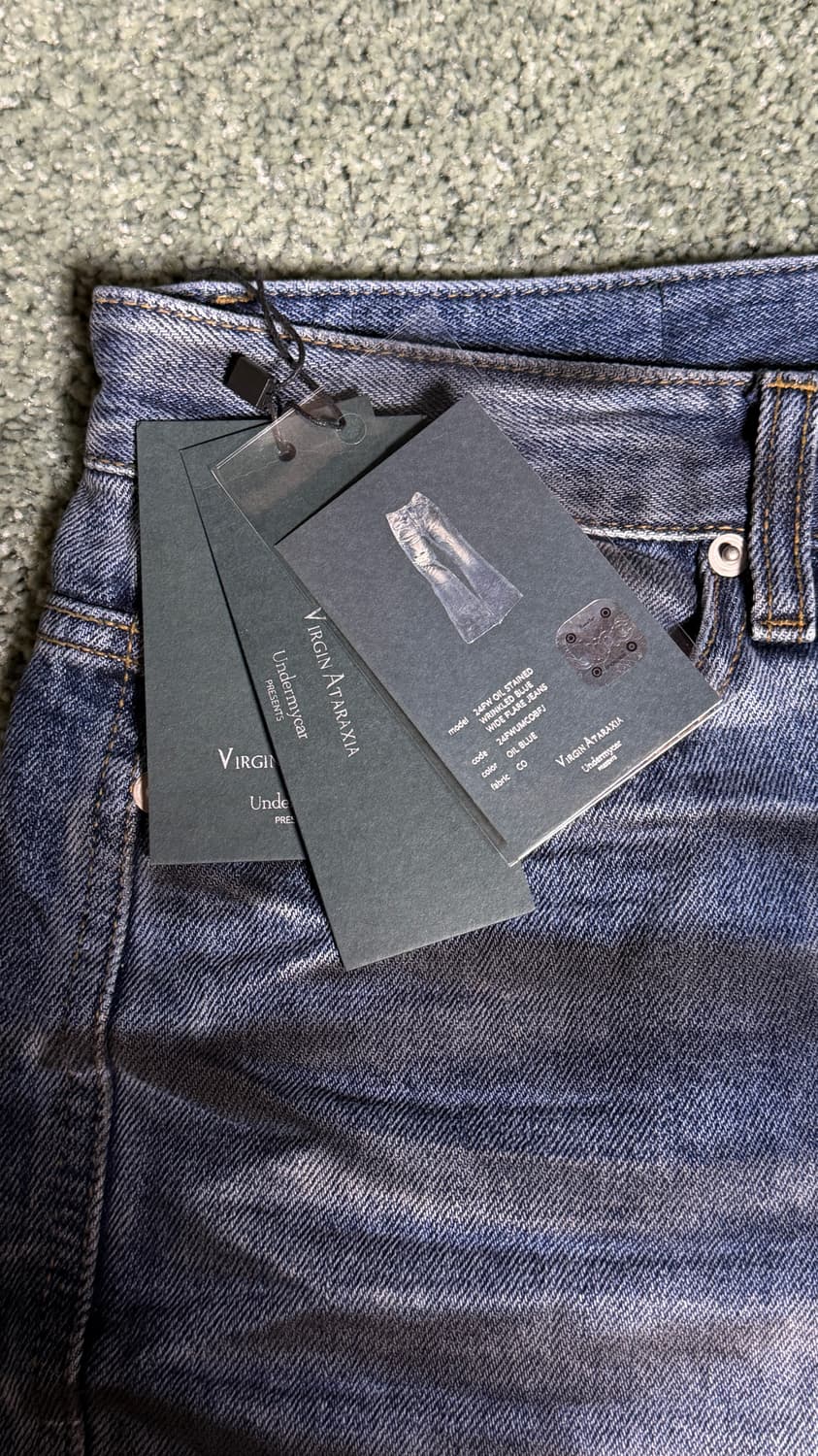 [1] 언더마이카 오일 블루 와이드 플레어 진 상품이미지2