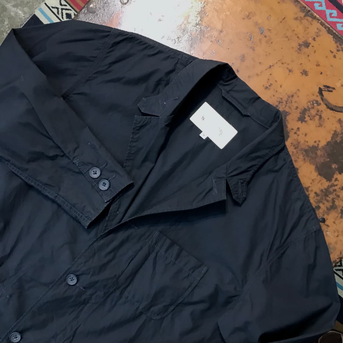 빅존 딥 네이비 쓰리버튼 코튼 블레이저 자켓 남성 102 여성 프리사이즈 상품이미지2