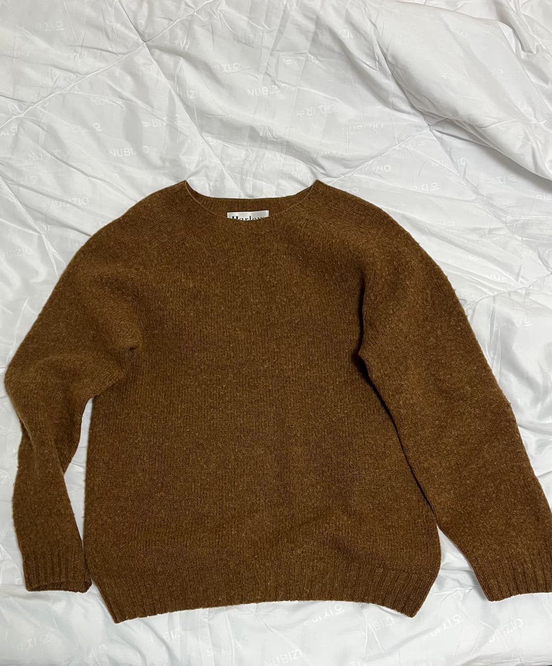 할리오브스코틀랜드 셰기독니트 브라운 상품이미지1