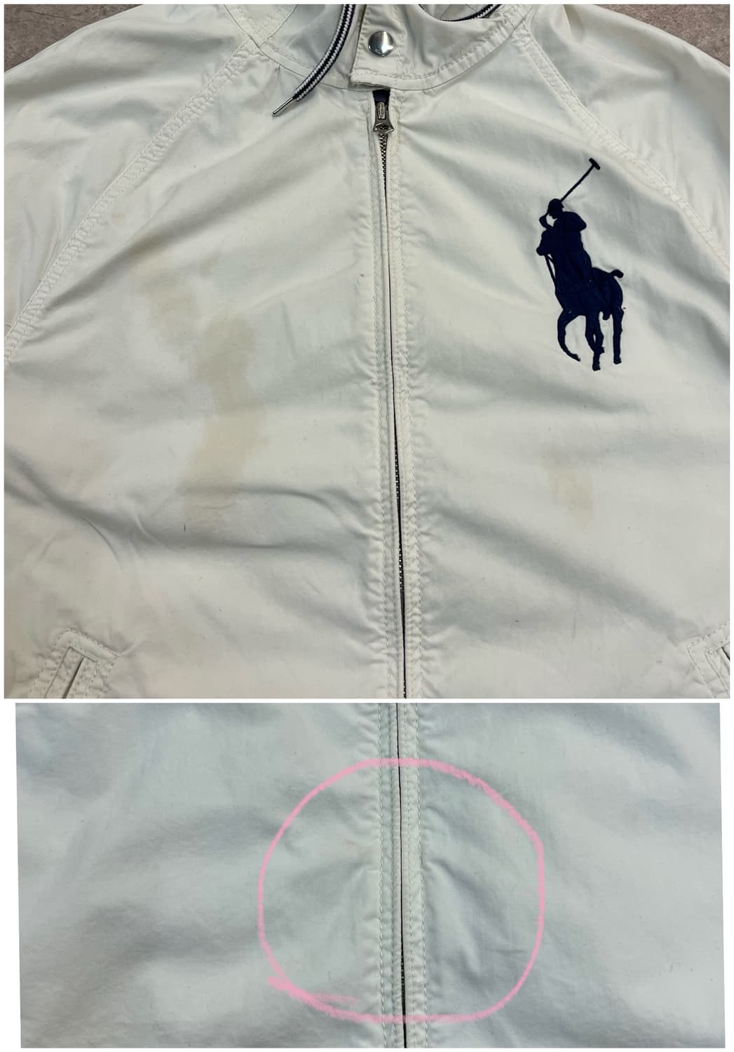 폴로 랄프로렌 빅포니 후드 자켓 화이트 L #csz2975 상품이미지5