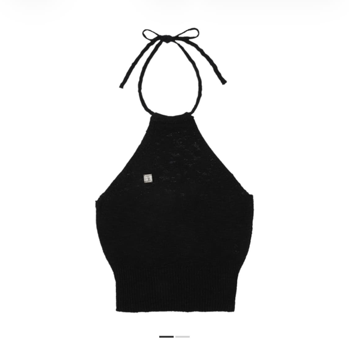 보헤미안 서울 홀터 슬리브리스 니트 블랙 상품이미지1