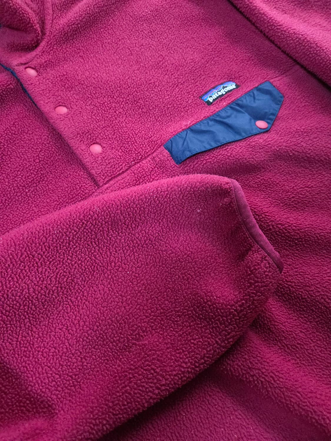 (L)파타고니아 자메이카 자주색 신칠라 f 플리스 레드 상품이미지5