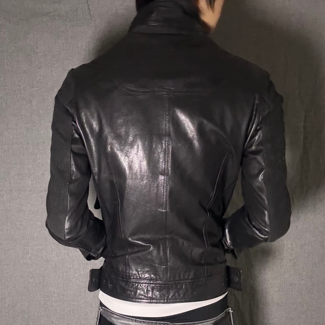 goat skin leather jacket 상품이미지6