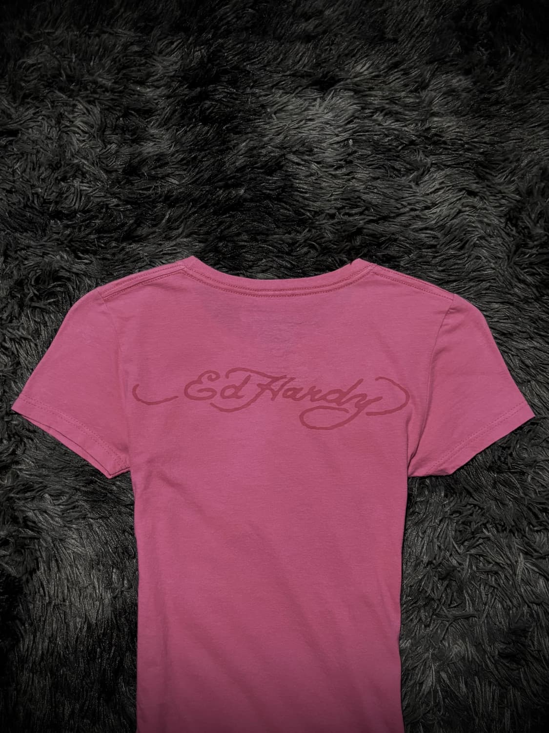 Ed Hardy 타이거 큐빅 레터링 핑크 반팔 티셔츠 상품이미지7