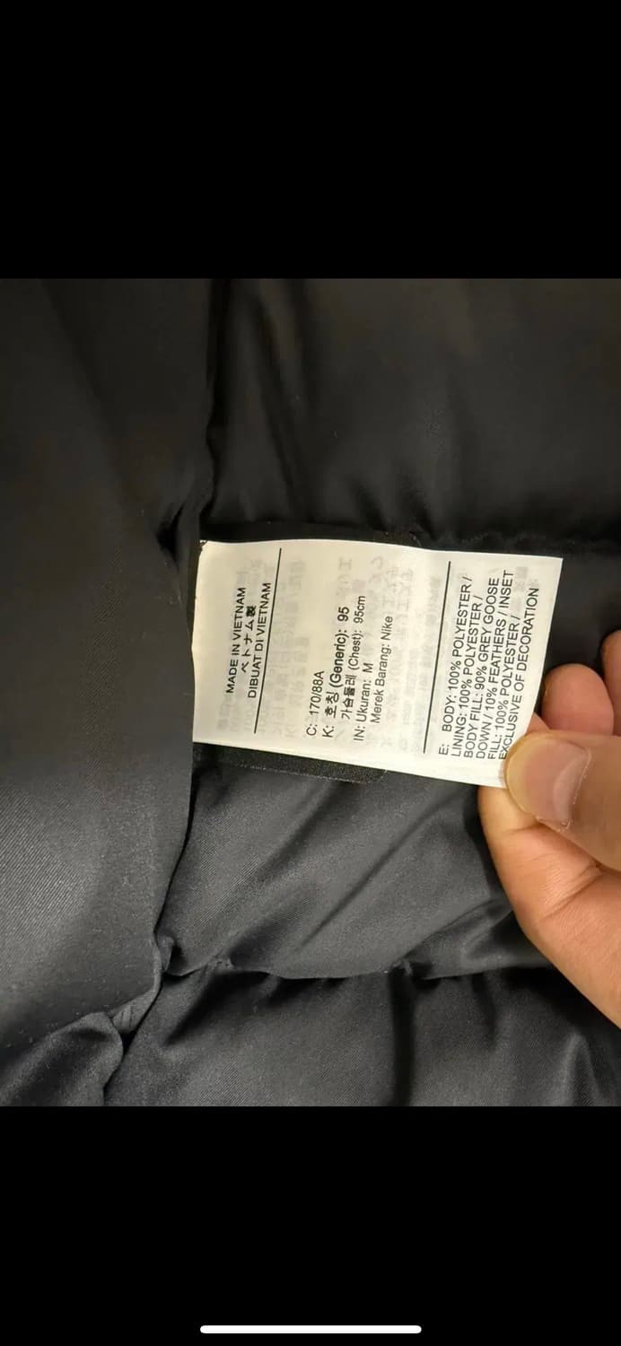 나이키 녹타 블랙 패딩 아시아m 상품이미지3