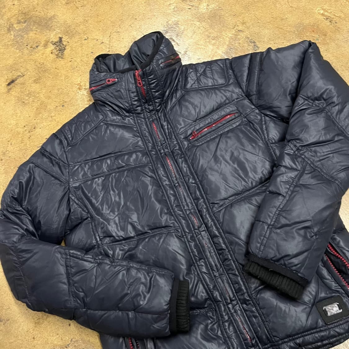[정품/L] 디젤 블랙 패딩 점퍼 b14 상품이미지1