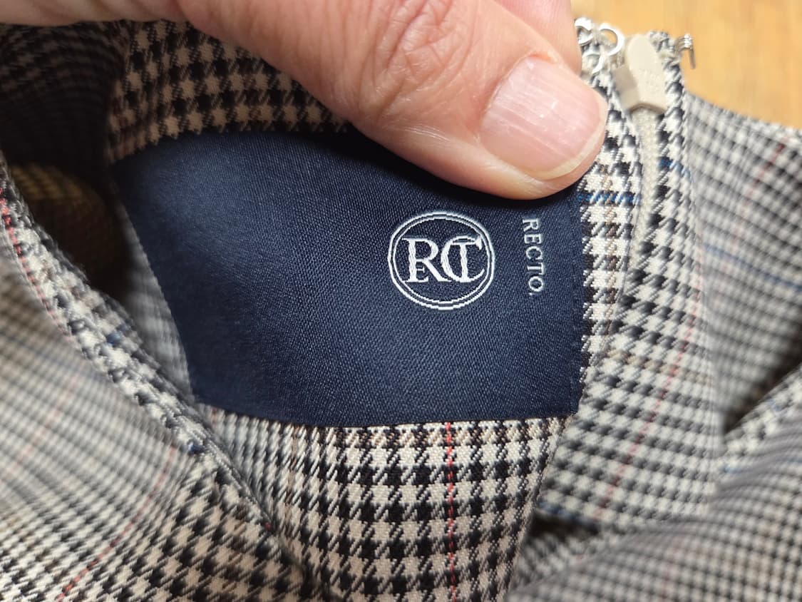 렉토(RECTO) 셔츠 레이어드 체크원피스 55-66 상품이미지9