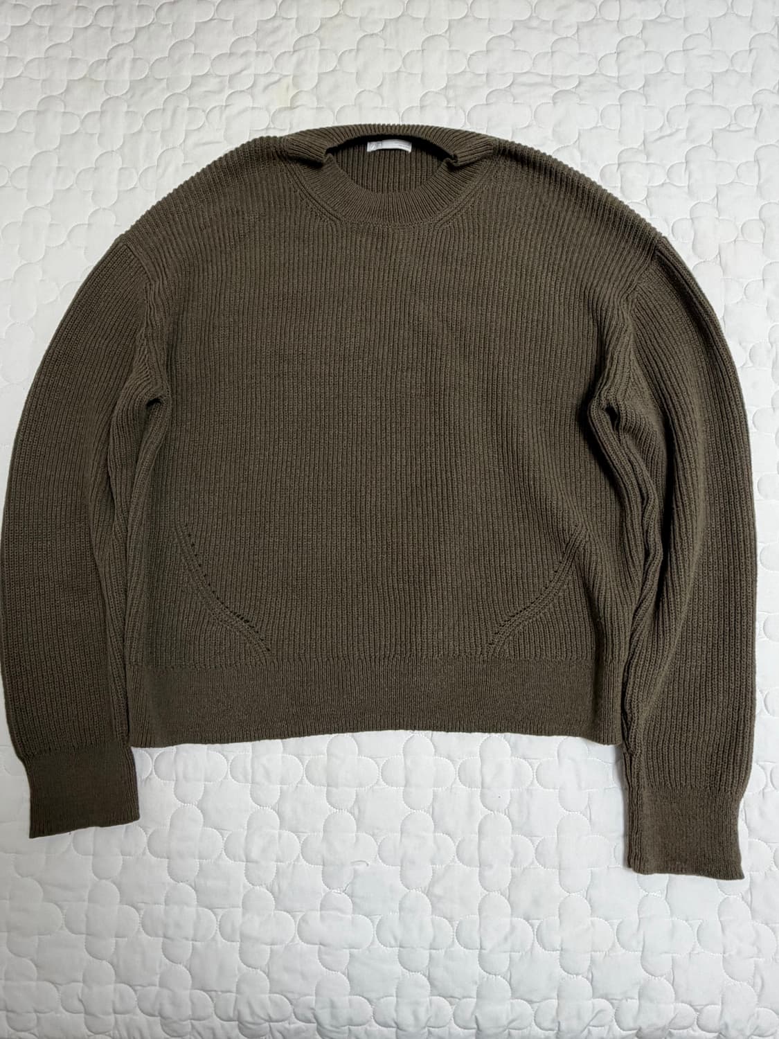 자라 라이닝 디테일 골지 니트 상품이미지3