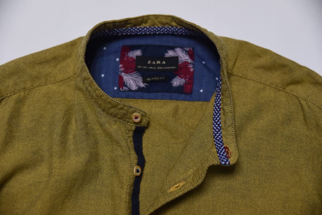 자라 릴렉스핏 차이나 카라 셔츠 L 상품이미지4