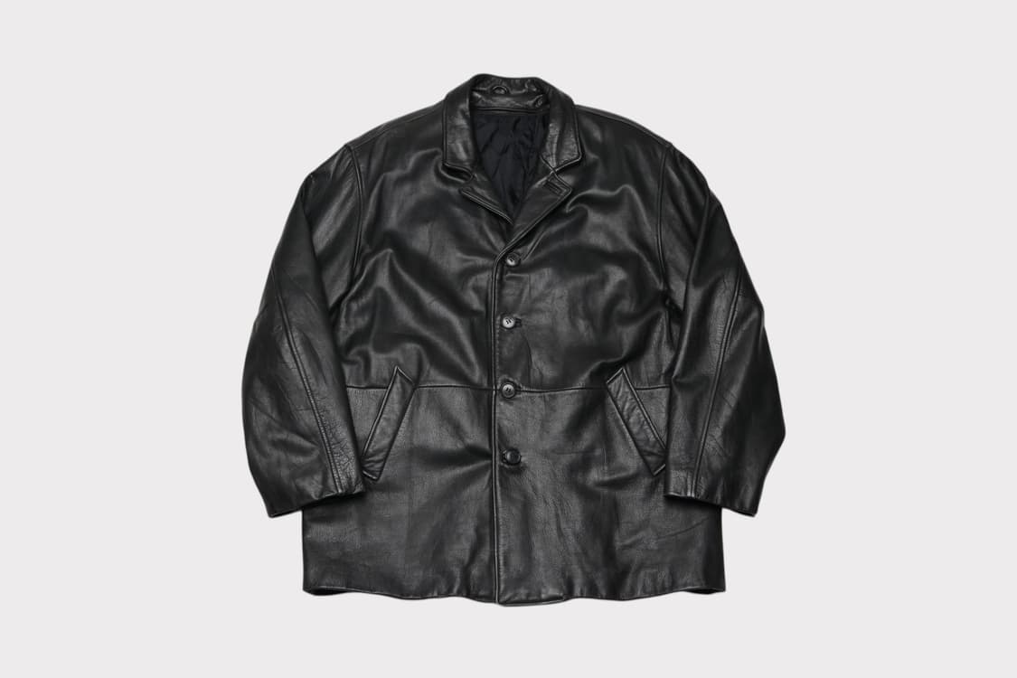 [XL] 90's 빈티지 소가죽 카코트 상품이미지1