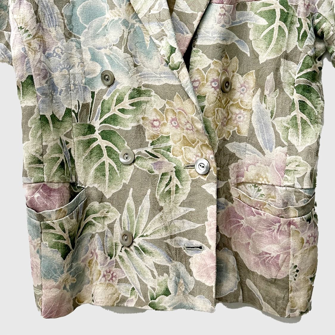 막스마라 스포트막스 플라워 린넨 자켓 리넨 반팔 블레이저 여성 36 상품이미지3