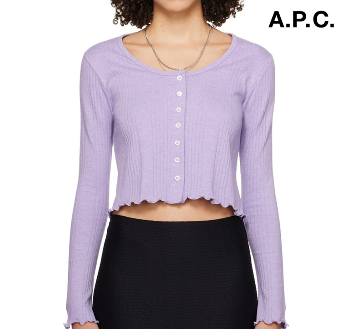 아페쎄(A.P.C) 라운드 프릴 퍼플 가디건 S size 상품이미지1