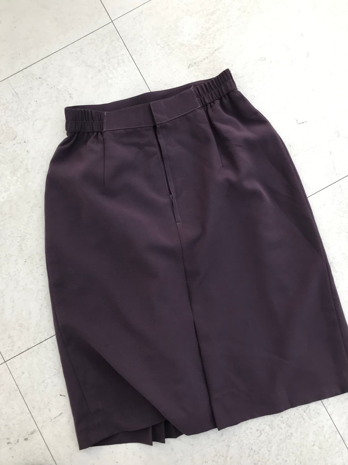퍼플 미디 스커트 상품이미지3