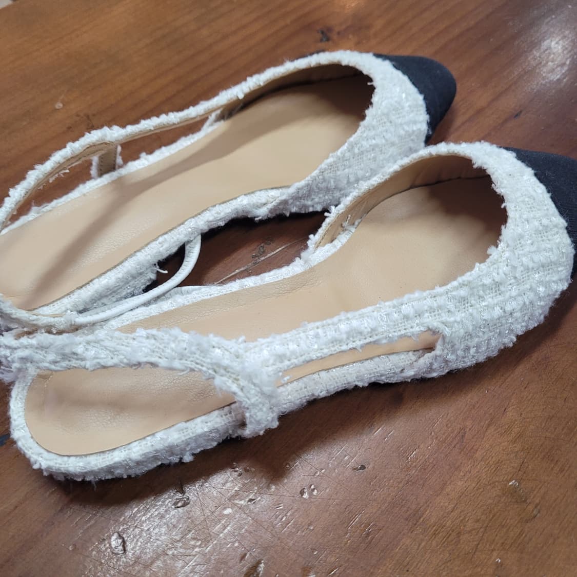 여성용 트위드 플랫 슈즈240 상품이미지3