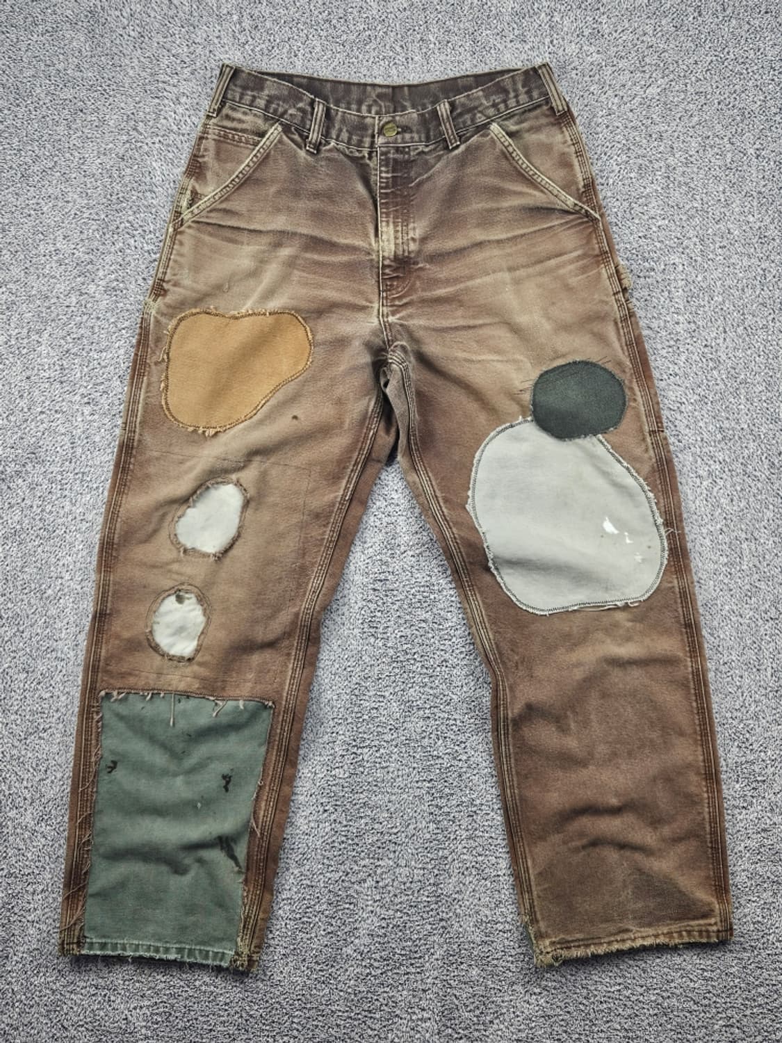 칼하트 덕캔버스 카펜터 워크 팬츠 리페어커스텀 (33X32)/ 11755 상품이미지1