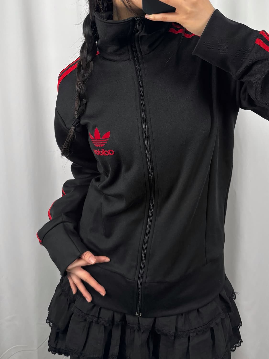 아디다스 블랙 레드 유로파 트랙탑 져지 상품이미지3