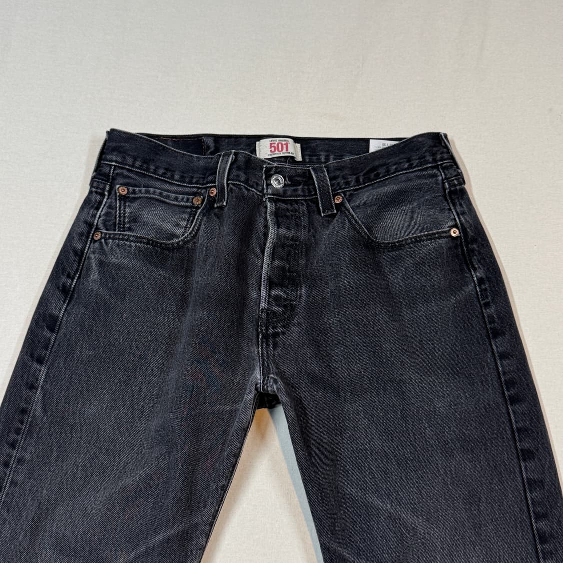 32inch) 리바이스 501 버튼플라이 데님 청바지 블랙진 흑청 상품이미지6