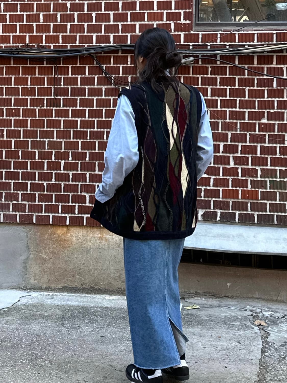 폴로 플리스 스윙톱 쿠지 케이블  베스트 폴로 셔츠 포니테일 데님스커트 상품이미지8