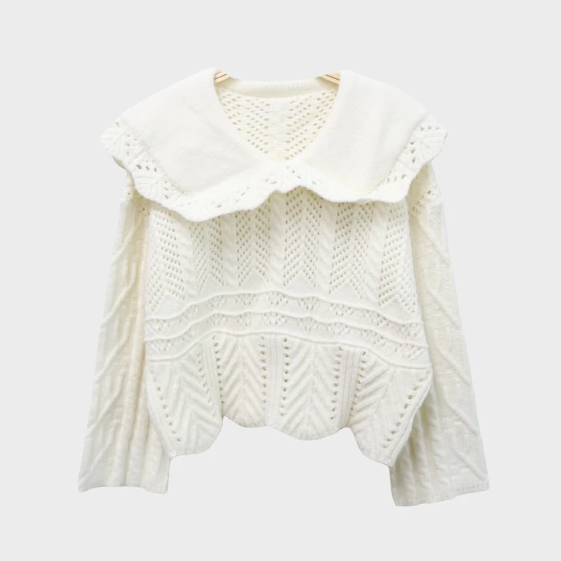 지알엘 빅카라 펀칭 니트 61827 상품이미지1