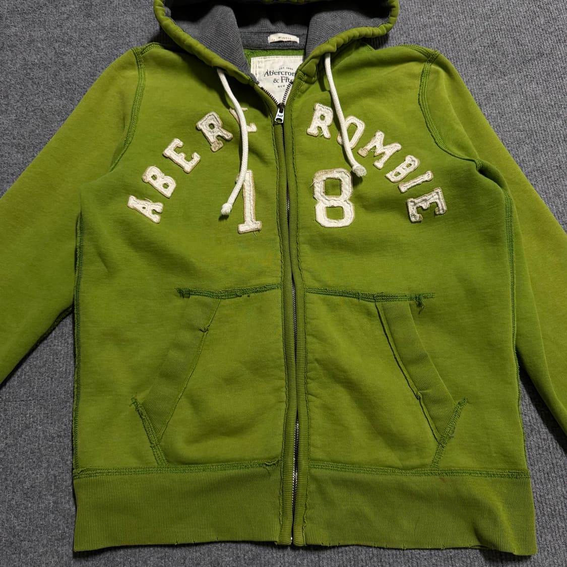 아베크롬비 그린 후드집업 m 상품이미지2